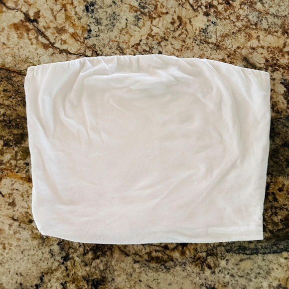 5 for $15 🦋 ACTIVE BASIC | White Tube Top - Picture 1 of 4